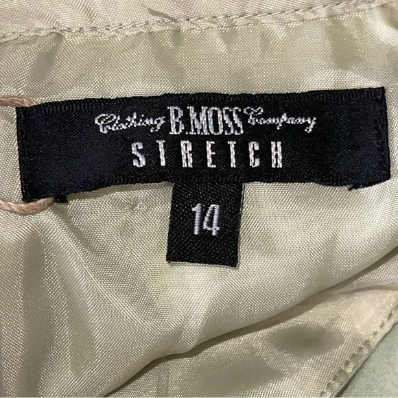 Vintage Y2K B Moss Mint Green Surplice Neckline Sleeveless Dress Size 14 - Picture 2 of 15